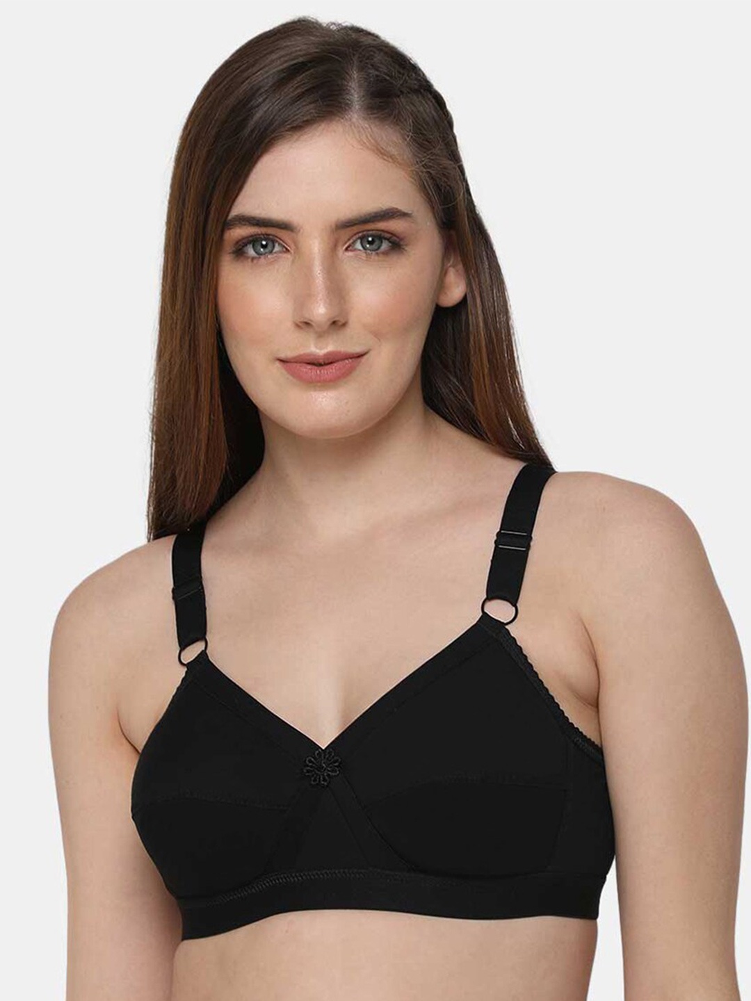 

intimacy LINGERIE Full Coverage Cotton Bra with All Day Comfort, Black