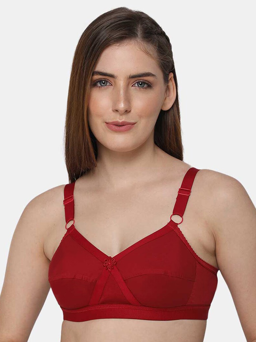 

intimacy LINGERIE Full Coverage Cotton Bra with All Day Comfort, Red