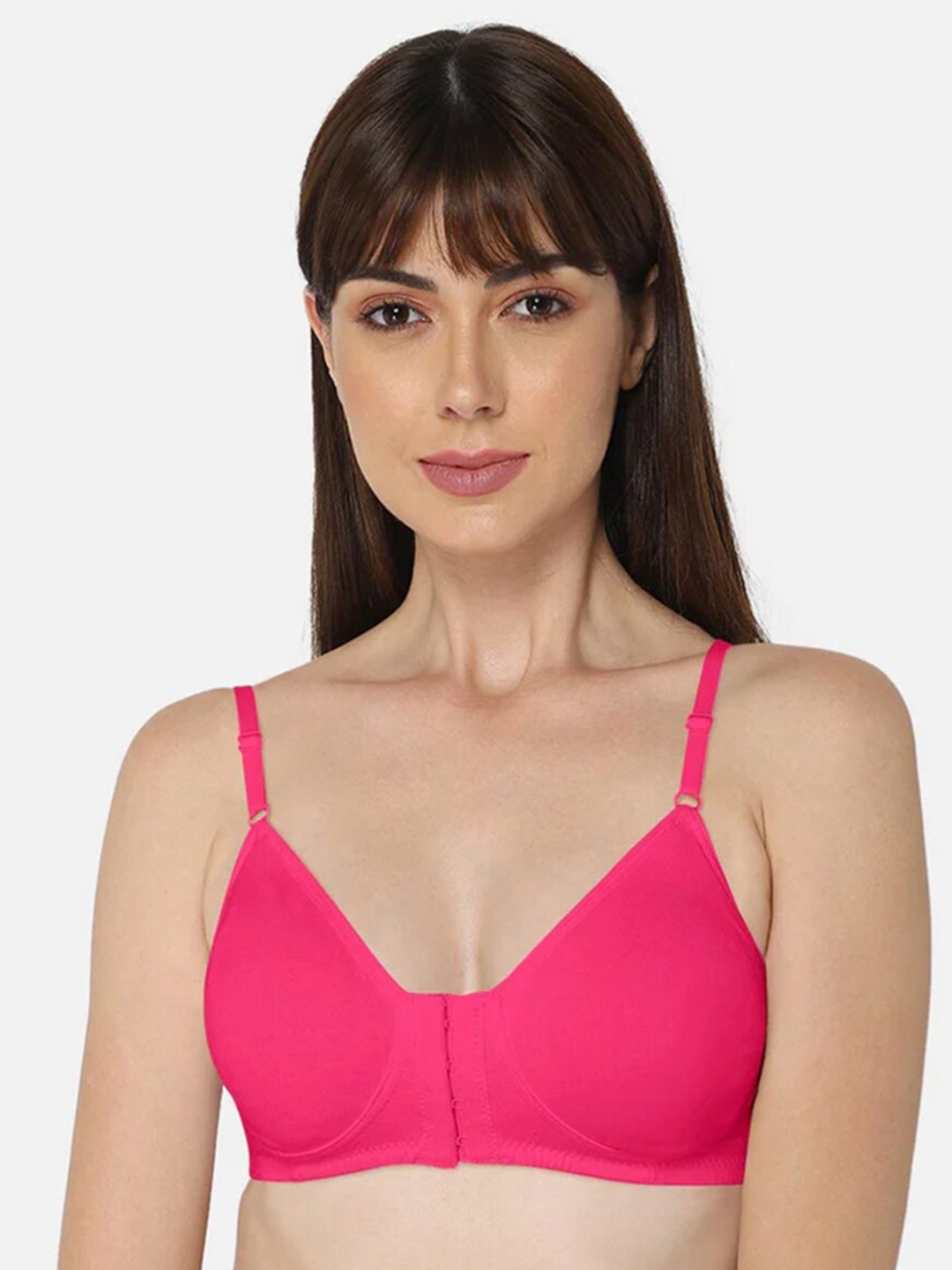 

intimacy LINGERIE Medium Coverage Non Padded Cotton Bra With All Day Comfort, Pink