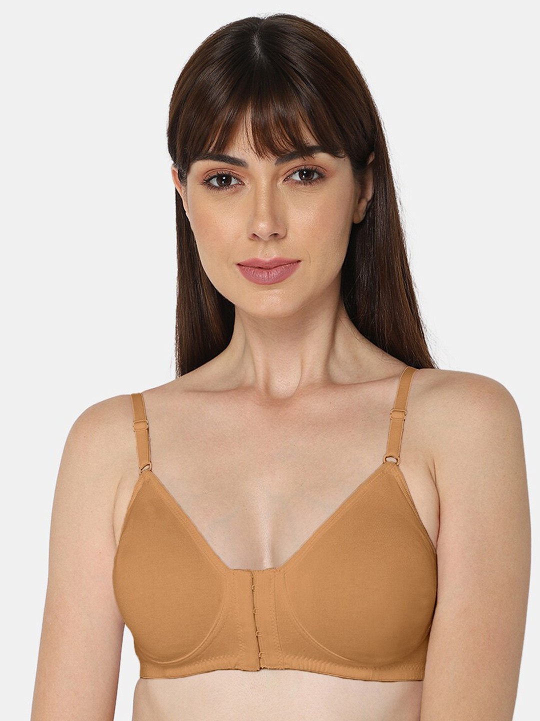 

intimacy LINGERIE Medium Coverage Cotton Bra All Day Comfort, Brown