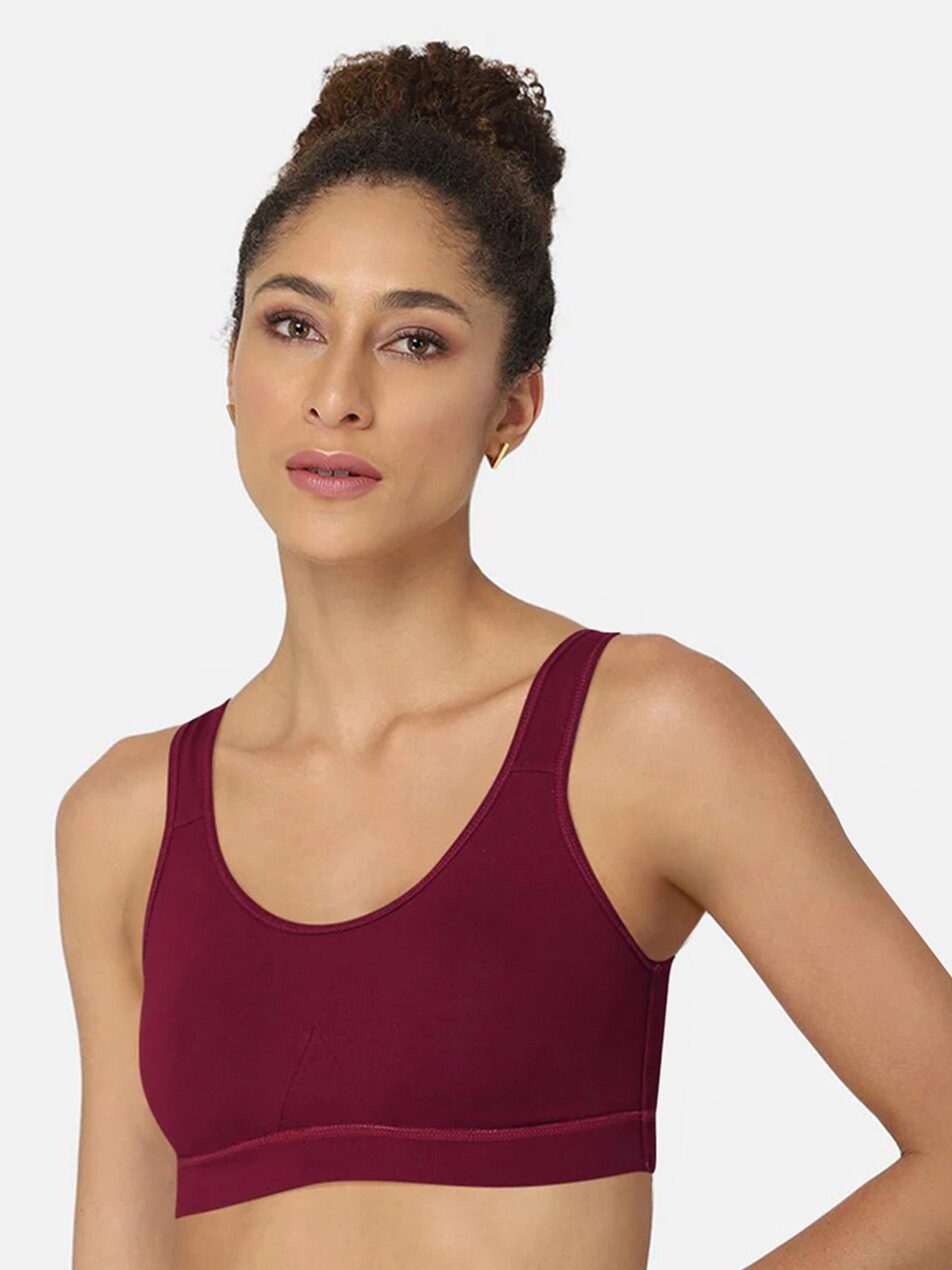 

intimacy LINGERIE Full Coverage Cotton Bra All Day Comfort, Maroon