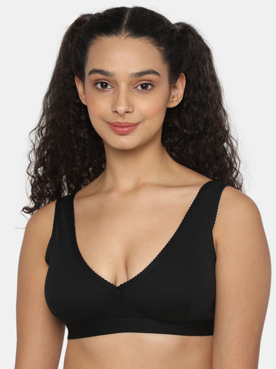 

intimacy LINGERIE Full Coverage Cotton Bra All Day Comfort, Black