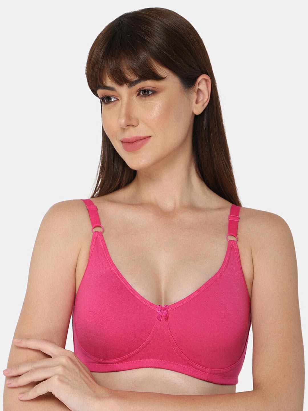 

intimacy LINGERIE Full Coverage Non Padded Everyday Bra With Side Shaper, Pink