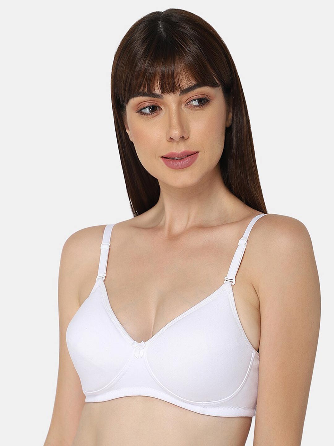 

intimacy LINGERIE Medium Coverage Lightly Padded Cotton T-shirt Bra With All Day Comfort, White