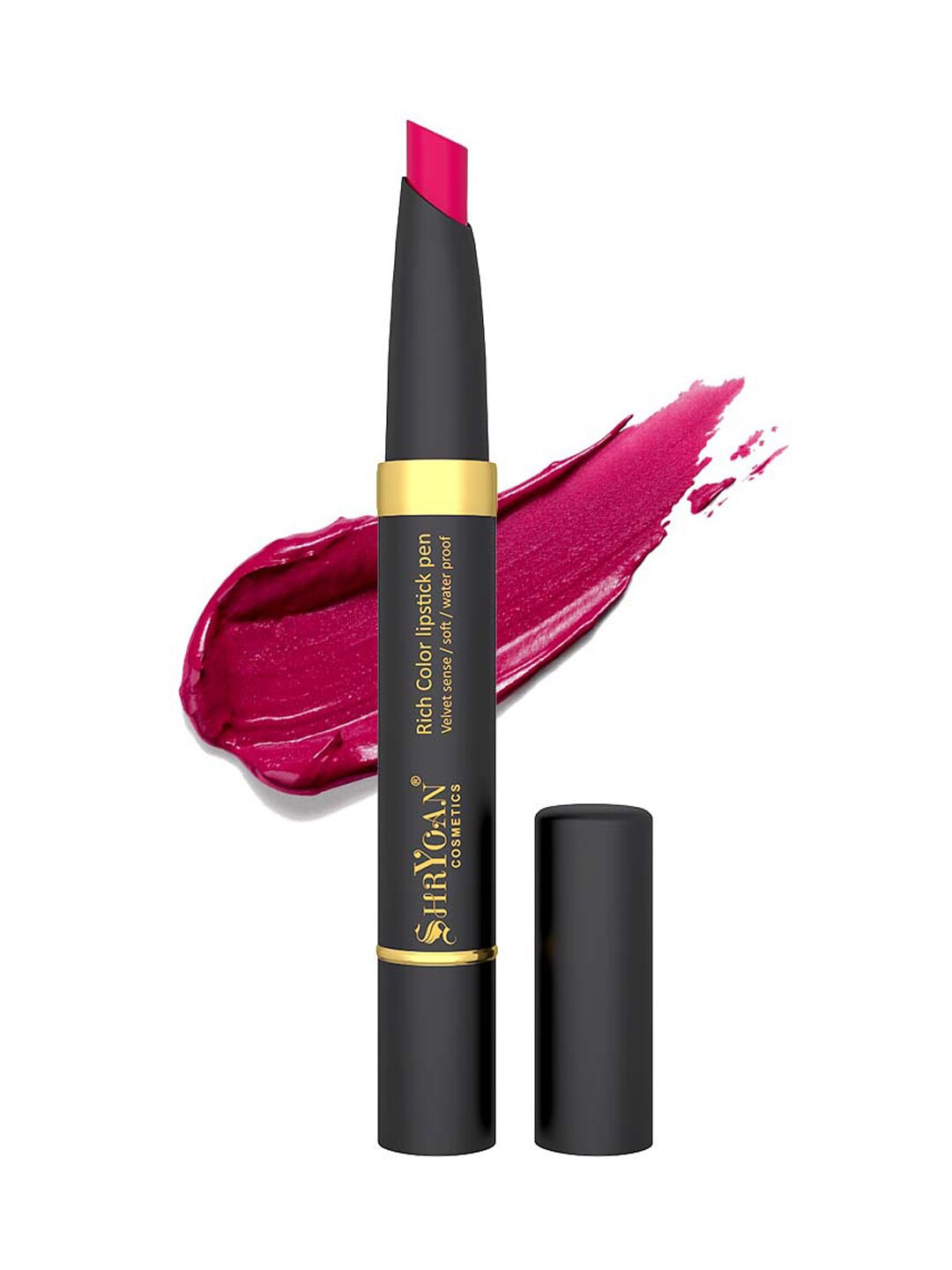 

SHRYOAN Velvet Sense Rich Color Waterproof Lipstick - 2.1g - SH09, Fuchsia