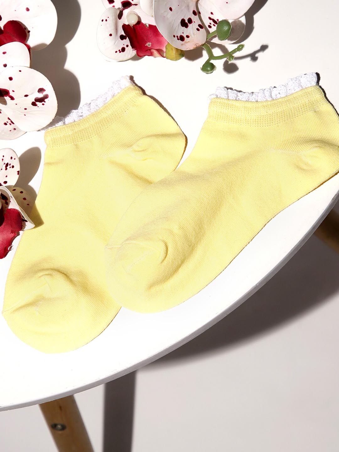 

LULU & SKY Women Ankle Length Socks, Yellow