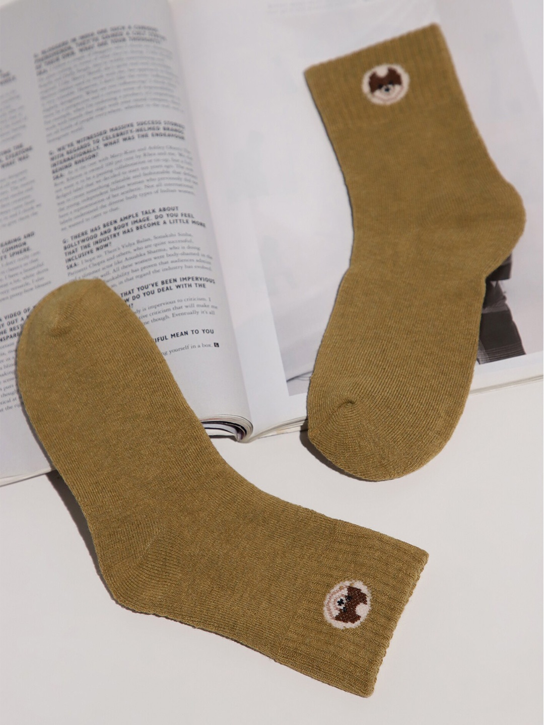

LULU & SKY Women Lush Logo Ankle Length Socks, Mustard