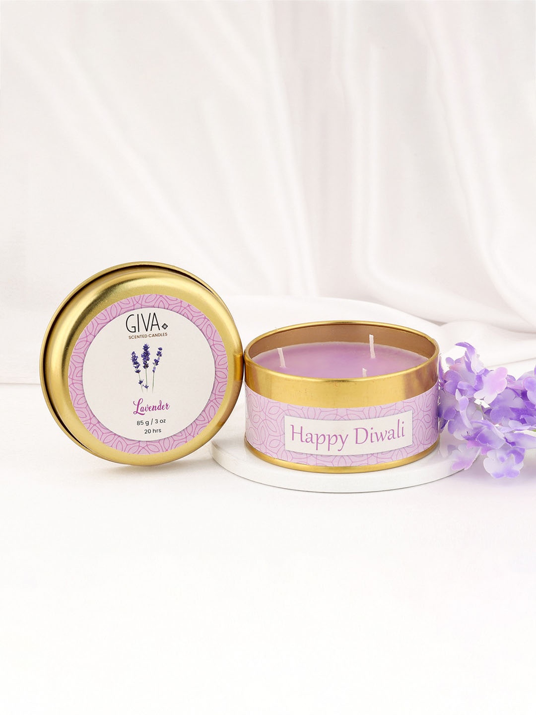 

GIVA Gold Toned Lavender Fragrance Candle