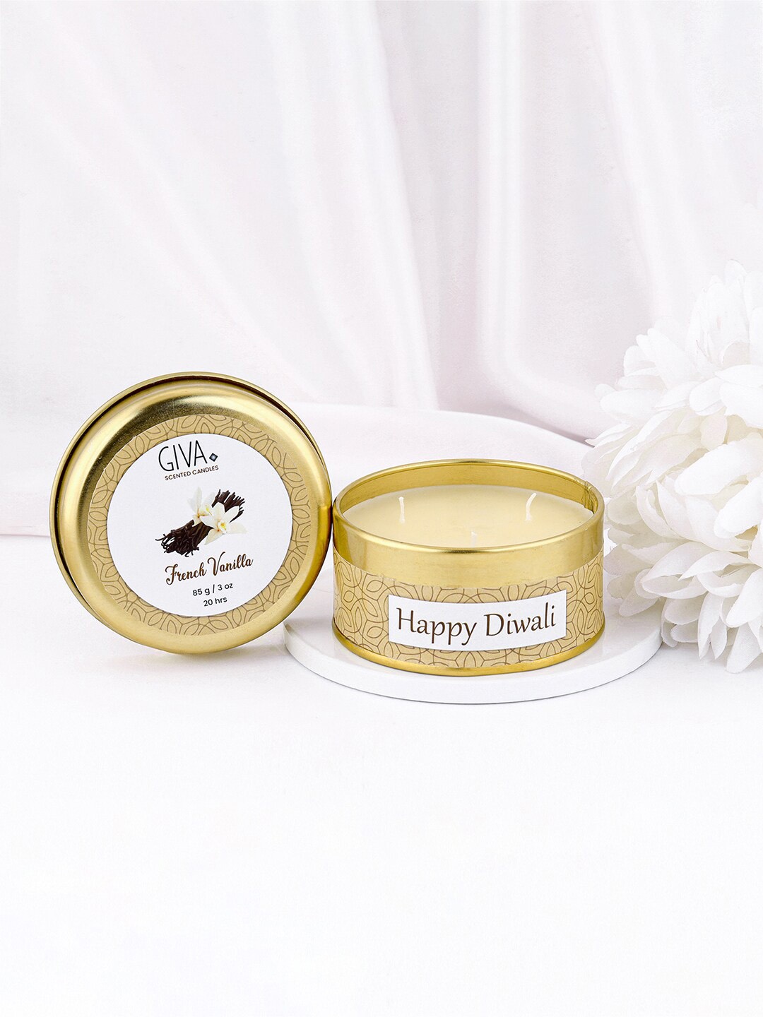 

GIVA Off White & Gold Toned French Vanilla Joy Candles