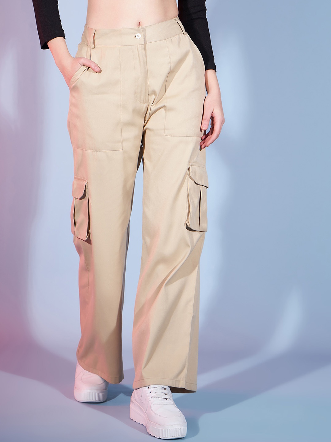 

Mast & Harbour Loose Fit Balloon Cargos Trouser, Brown