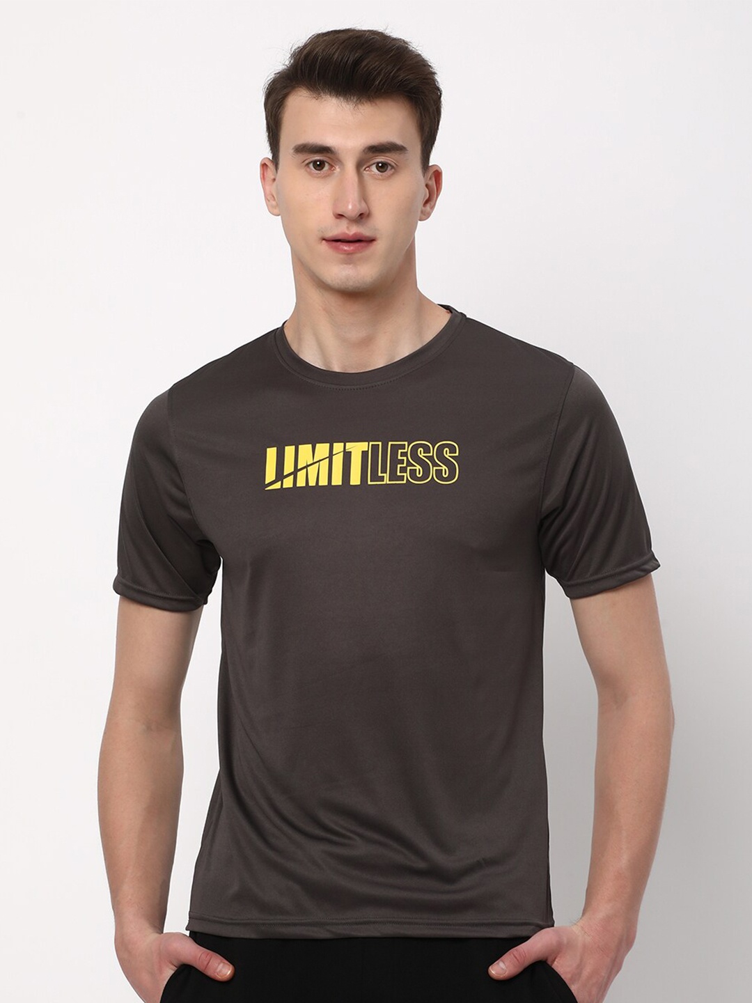 

R&B Typography Printed T-shirt, Grey