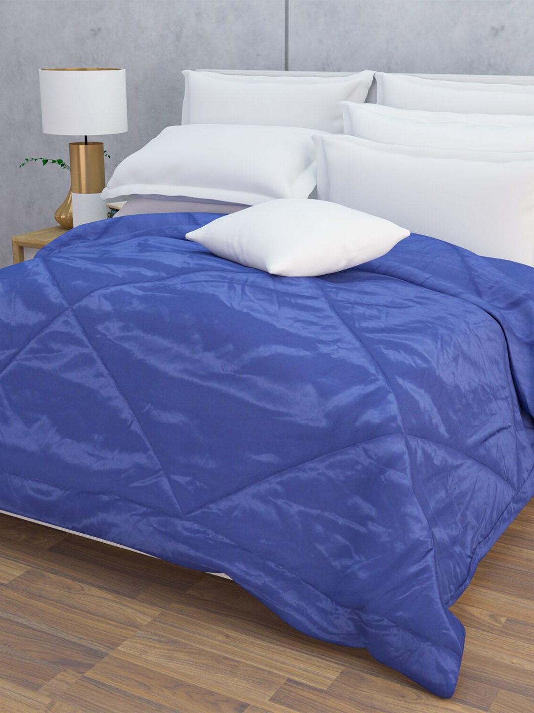 

BLUSH Blue Quilted 150 GSM Double Bed Comforter