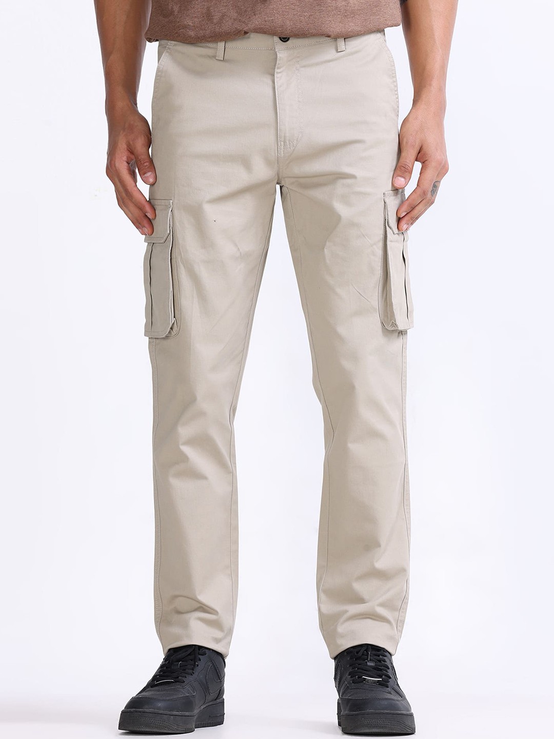 

Tailoraedge Men Tailored Cargos, Beige