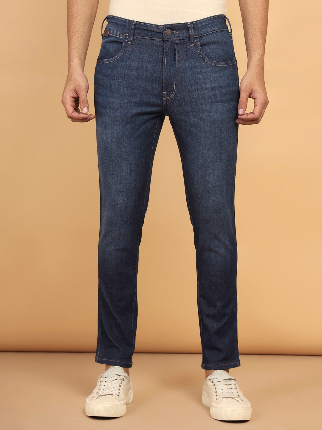

Wrangler Men Slim Fit Mid Rise Stretchable Jeans, Blue