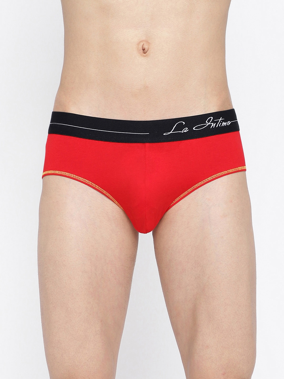 

La Intimo Men Mid-Rise Anti Microbial Brief LIBR04RD0, Red
