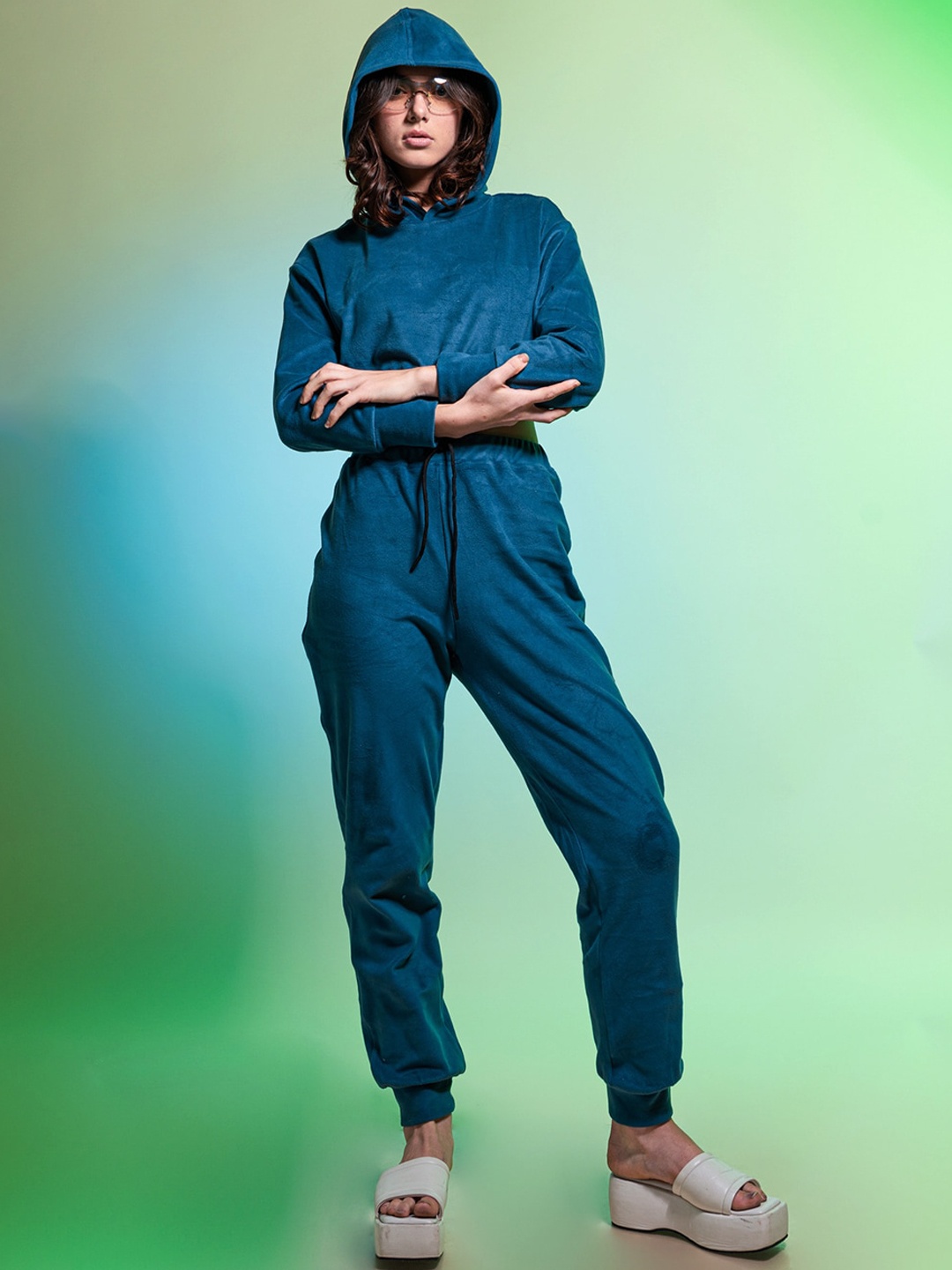 

Stylecast X Hersheinbox Blue Hooded Co-Ords