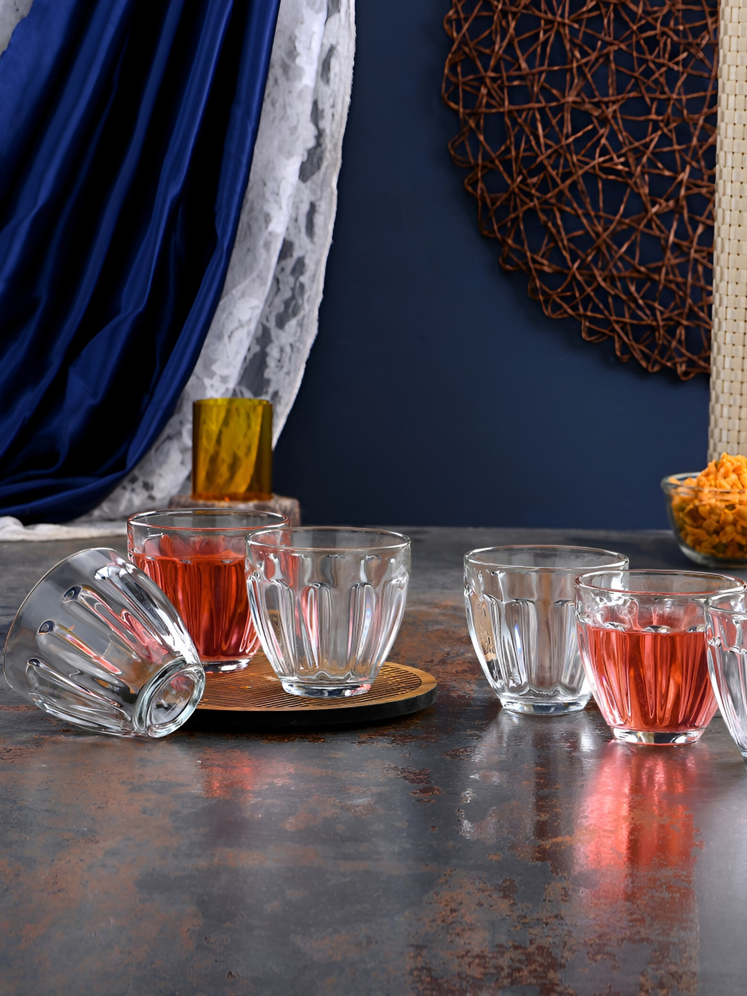 

Afast Transparent 6 Pieces Textured Dishwasher Safe Shot Glasses 150 ML Each