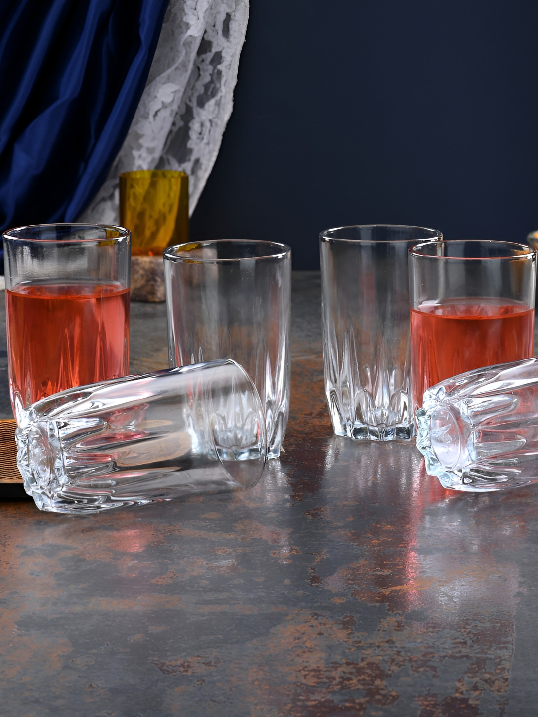 

Afast Transparent 6 Pieces Textured Glasses 250 ML