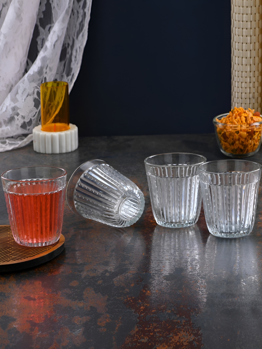 

Afast 4 Pcs Transparent Solid Water Glass - 150 ML Each