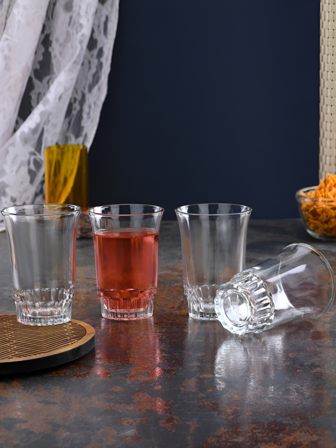 

Afast Transparent 4 Pieces Juice Glasses 150 ML