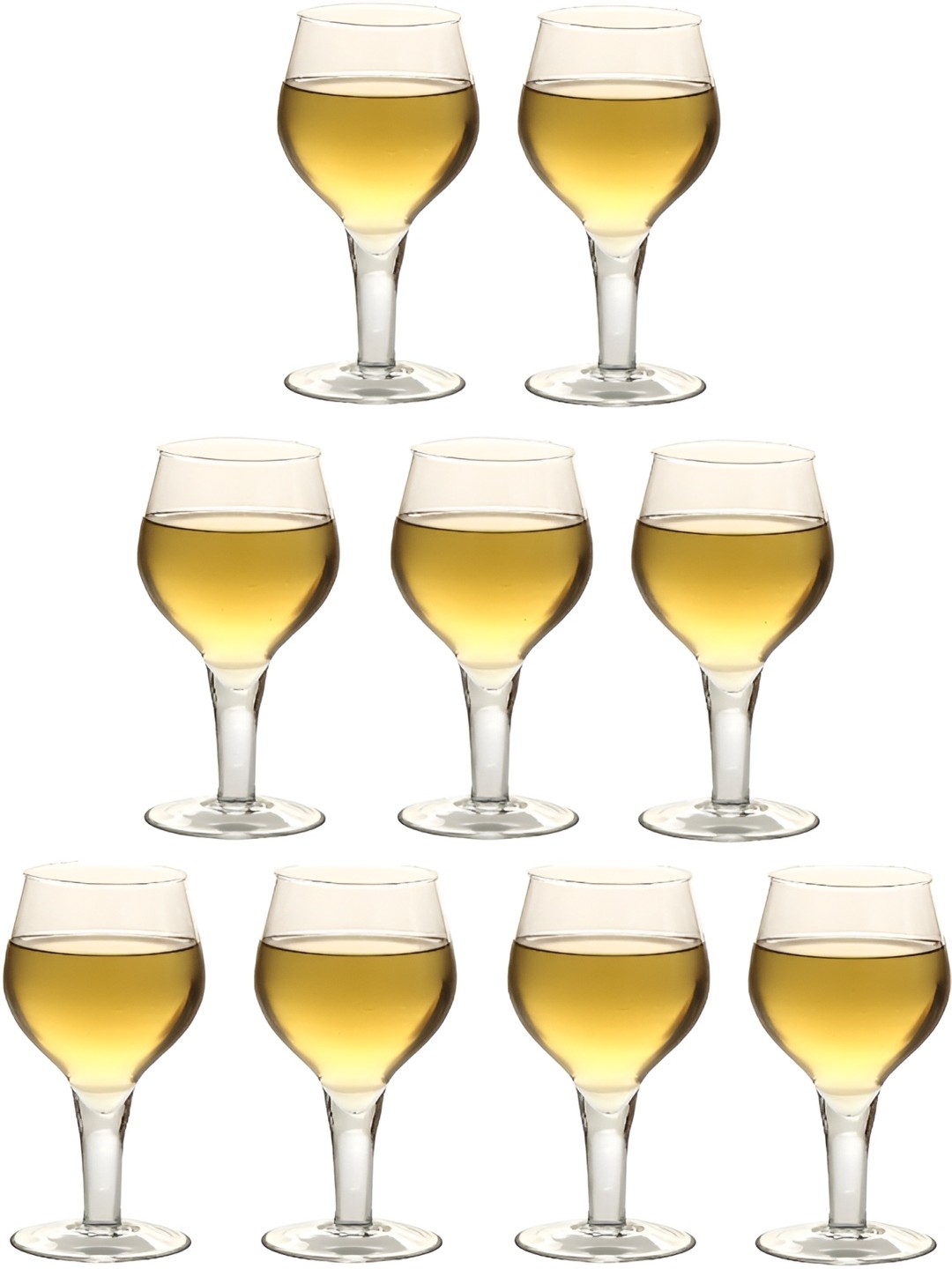 

Afast Transparent 9 Pieces Dishwasher Safe Wine Glasses 250 ml