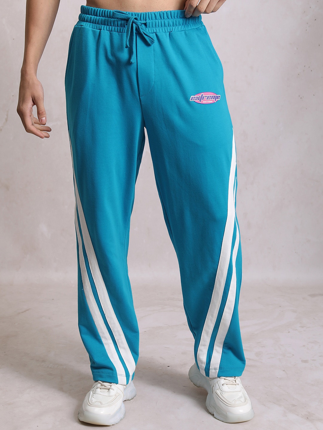 

HIGHLANDER Men Mid-Rise Relaxed-Fit Track Pant, Blue