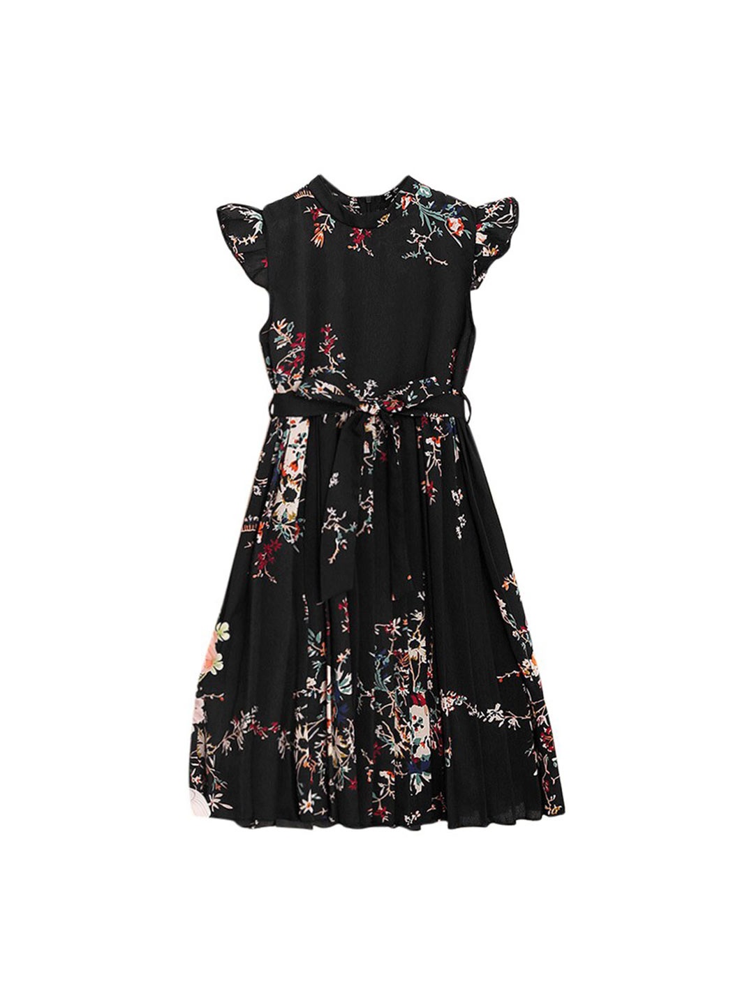 

StyleCast Girls Black Floral Printed A-Line Maxi Dress