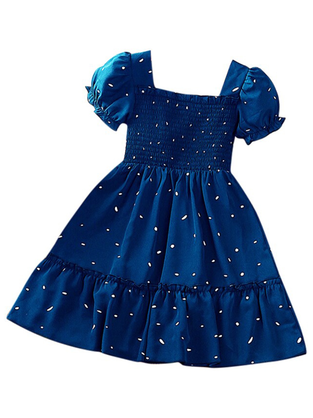 

StyleCast Girls Blue Polka Dot Print A-Line Dress