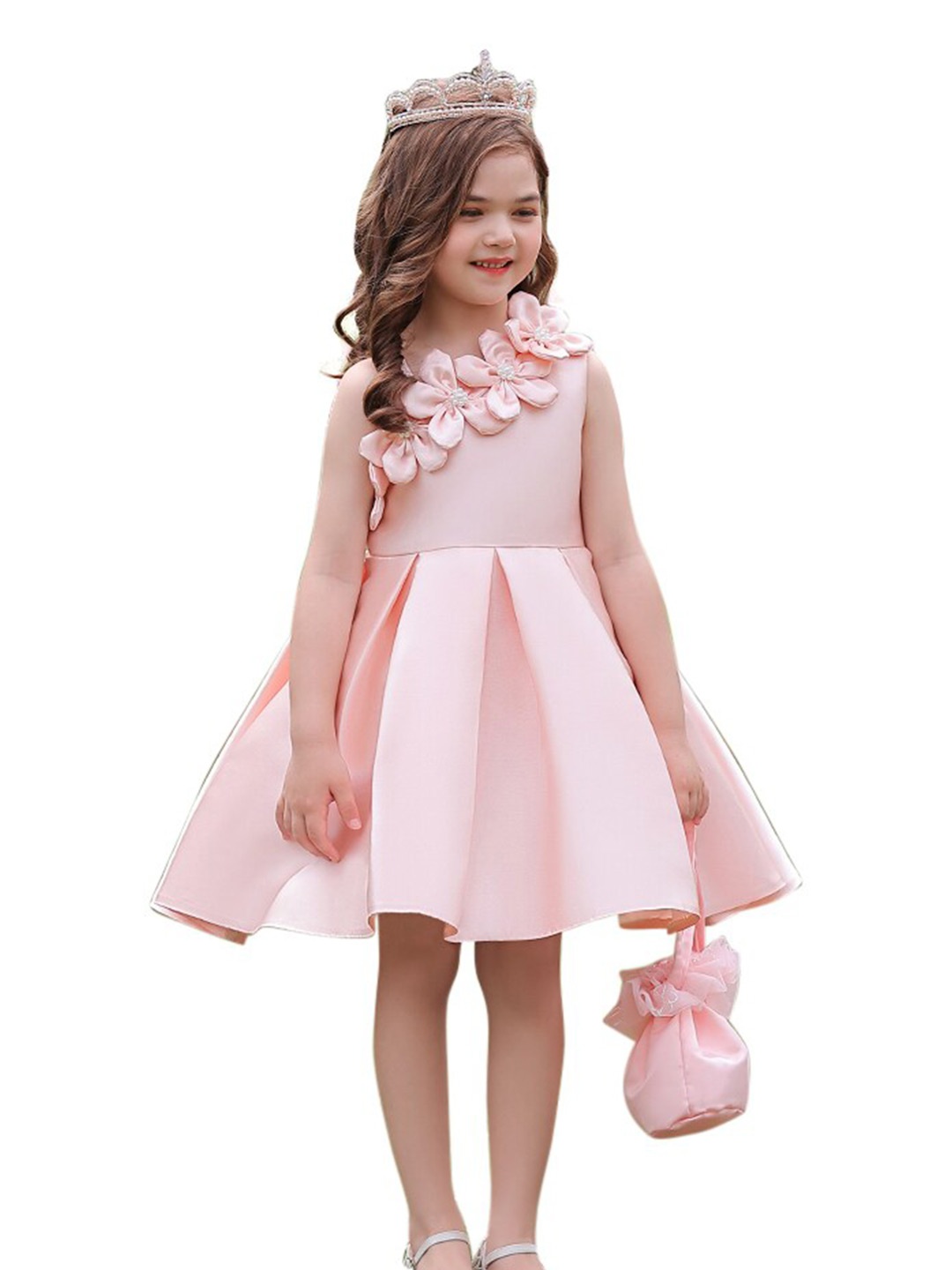 

StyleCast Girls Pink One Shoulder Fit & Flare Dress