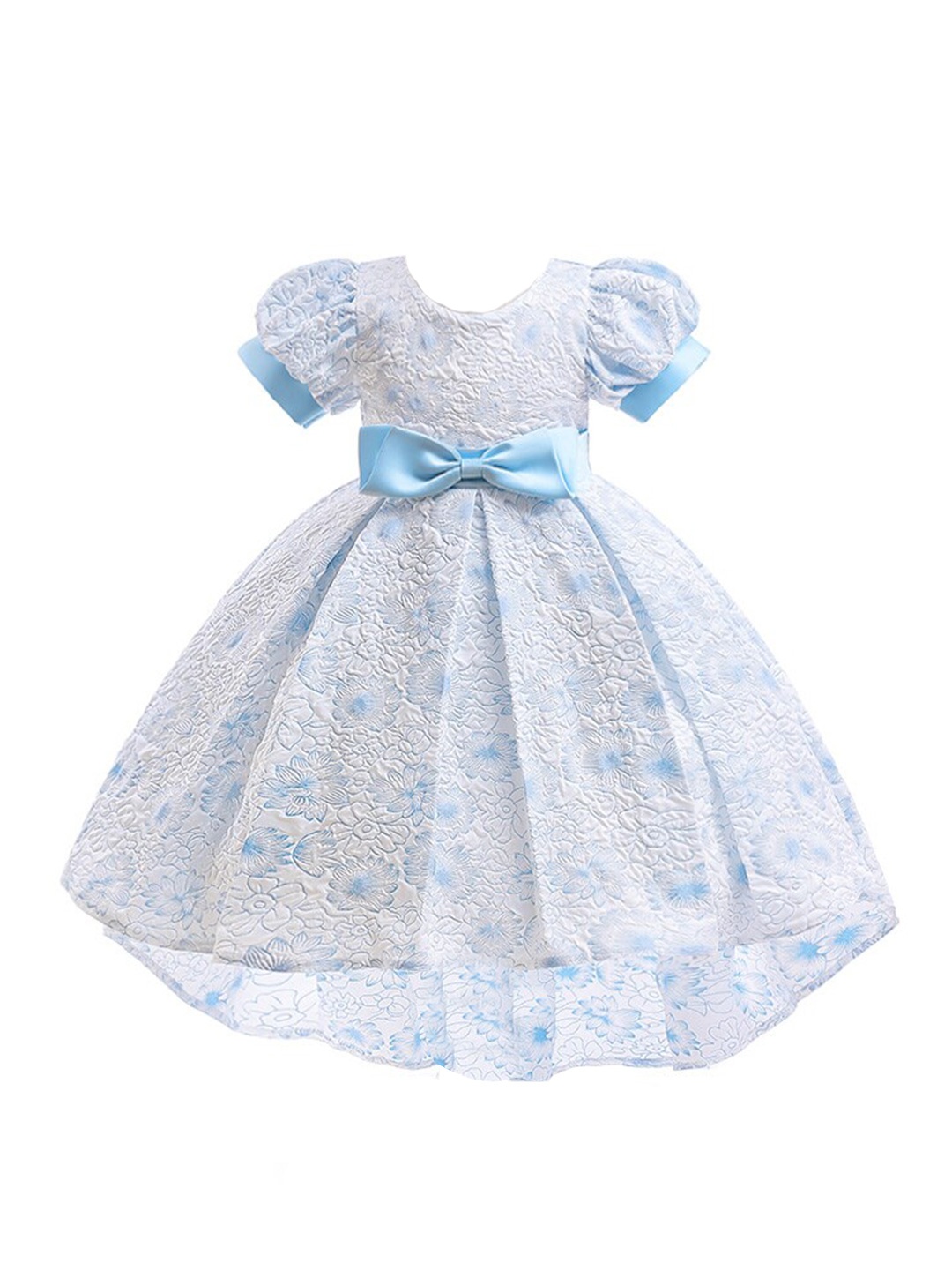 

StyleCast Blue Girls Floral Embroidered Puff Sleeve Gown Dress