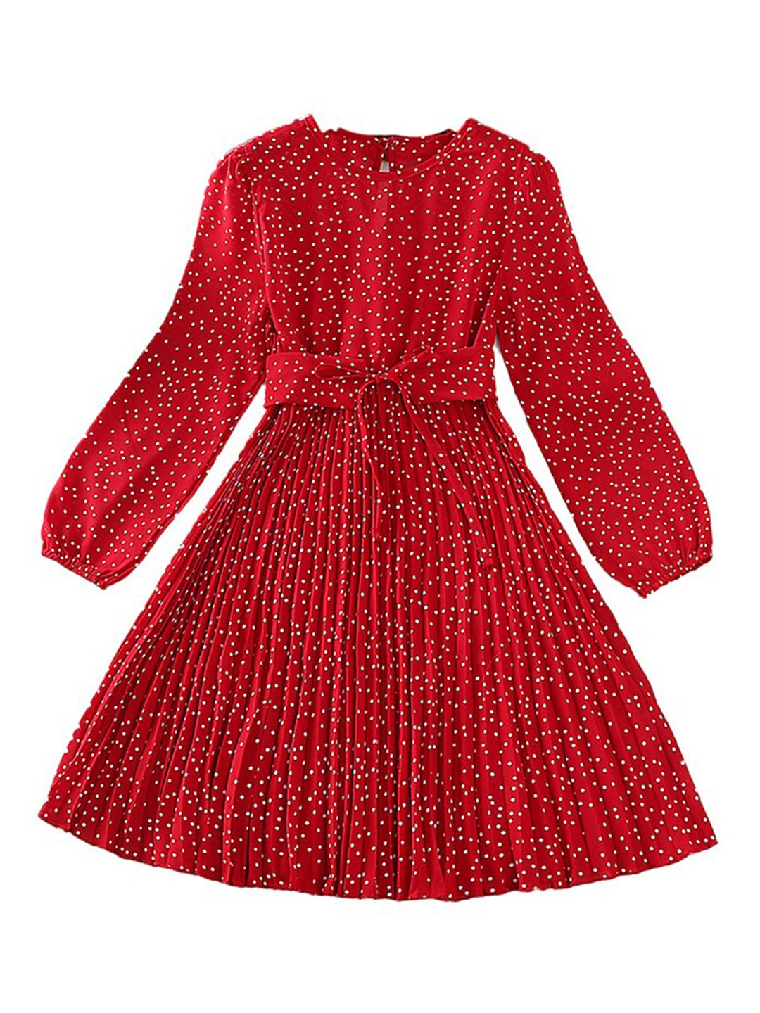 

StyleCast Girls Red Polka Dots Printed Fit & Flare Dress