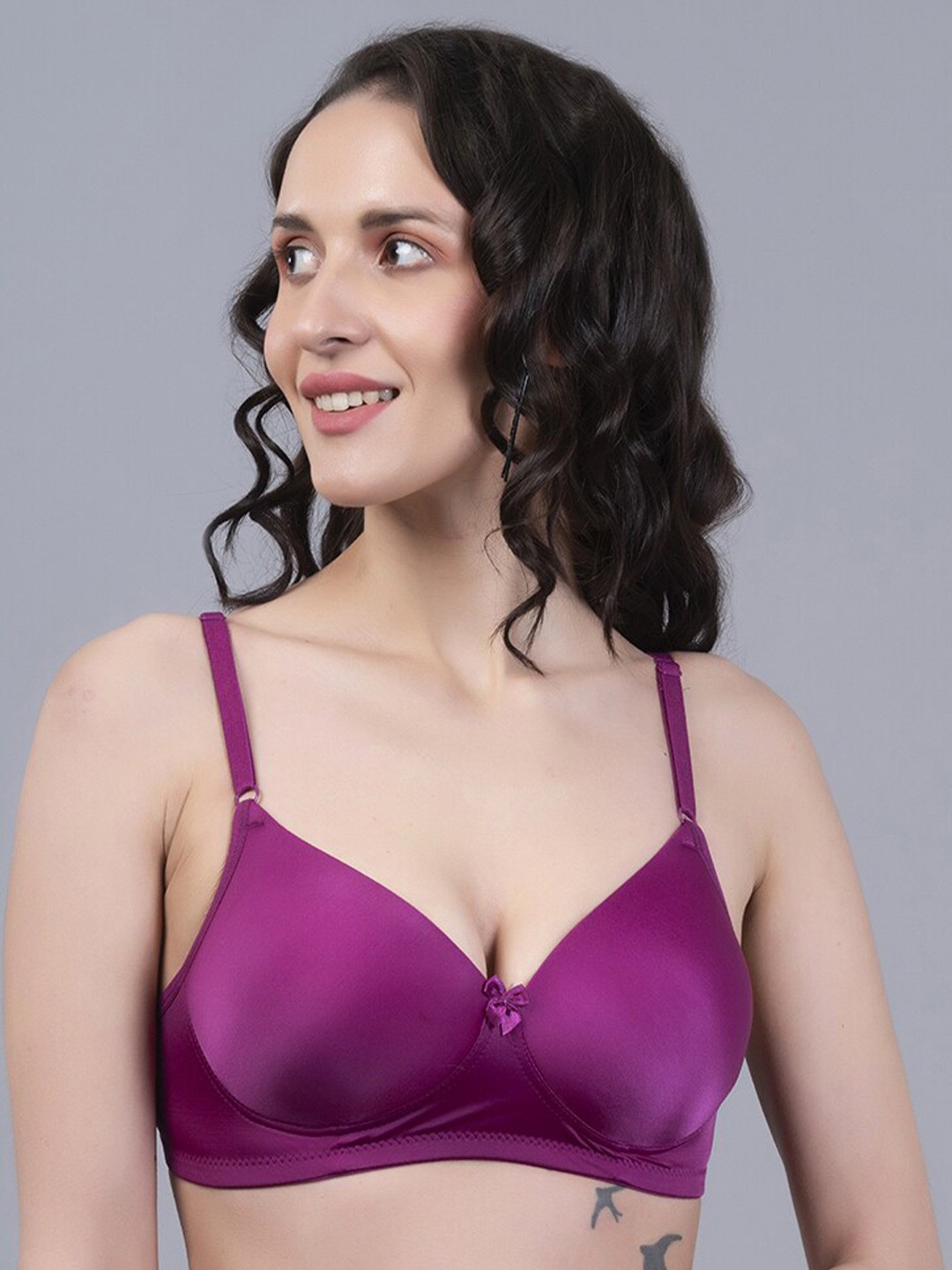 

Herryqeal Full Coverage Heavily Padded All Day Comfort Everyday Bra, Magenta