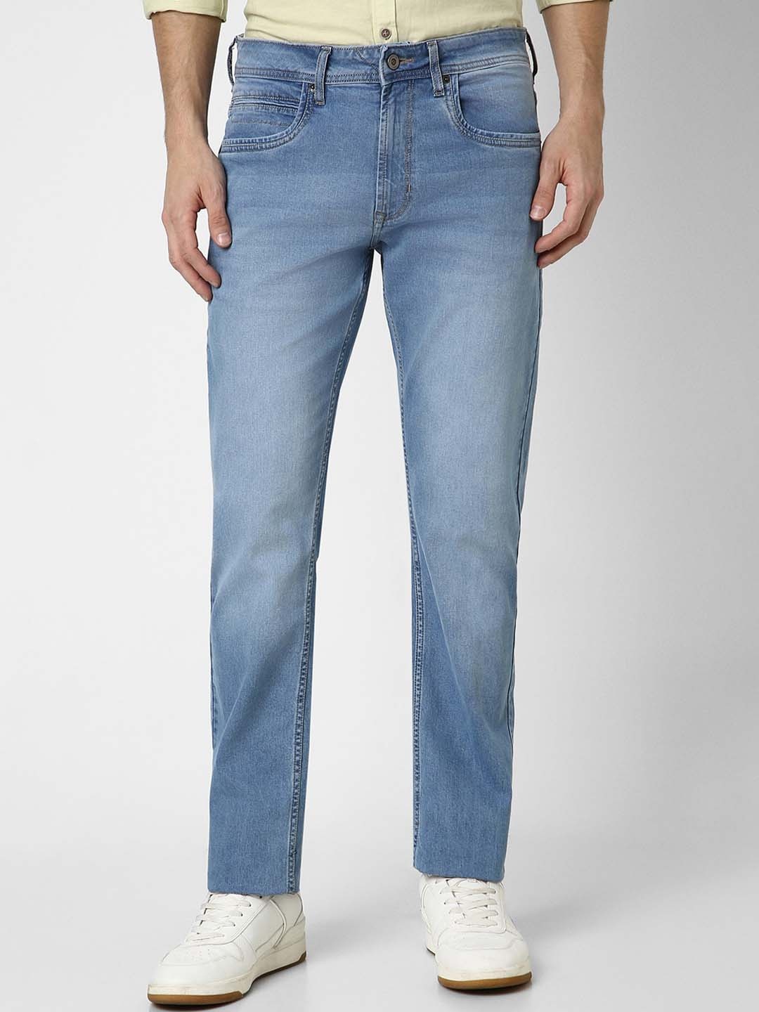 

Peter England Casuals Men Mid-Rise Light Fade Jeans, Blue