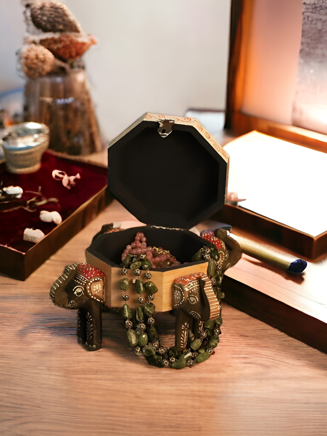 

THE COCOTIER Brown 3 Pieces Box For storage Jewellery Box Organisers