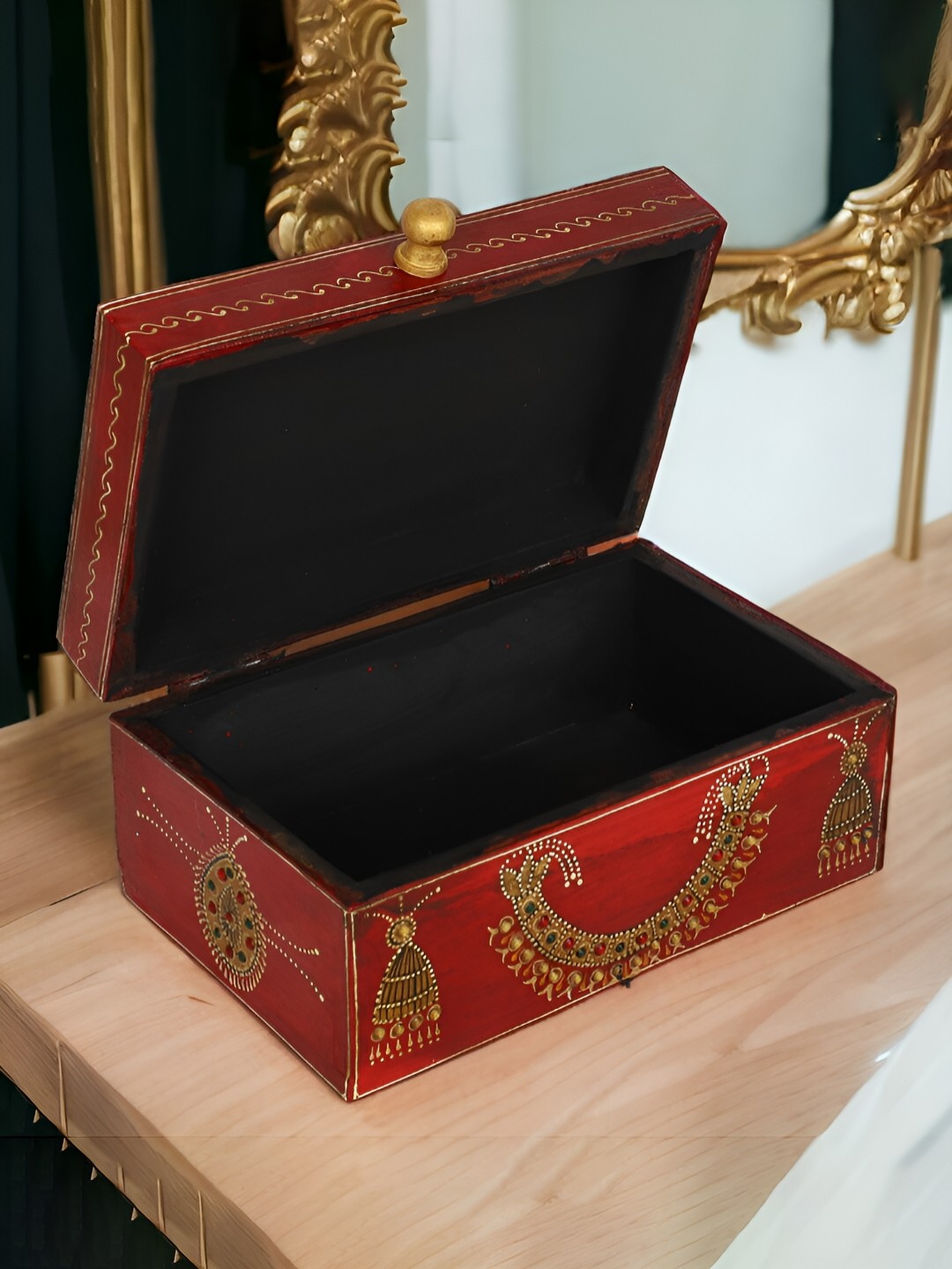 

THE COCOTIER Red 3 Pieces Wooden Jewellry Organiser