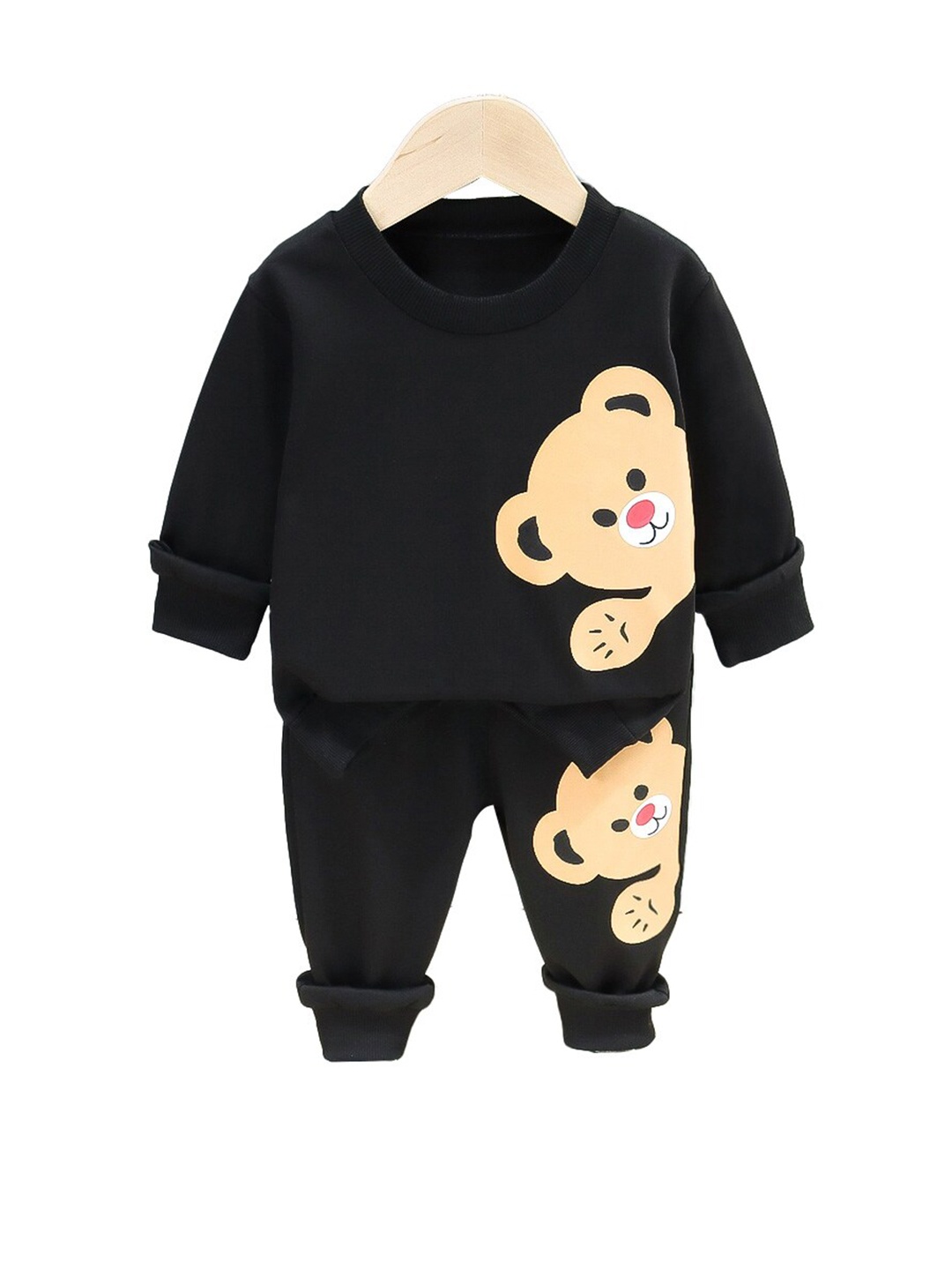 

StyleCast Boys Black & Beige Printed T-shirt with Trousers