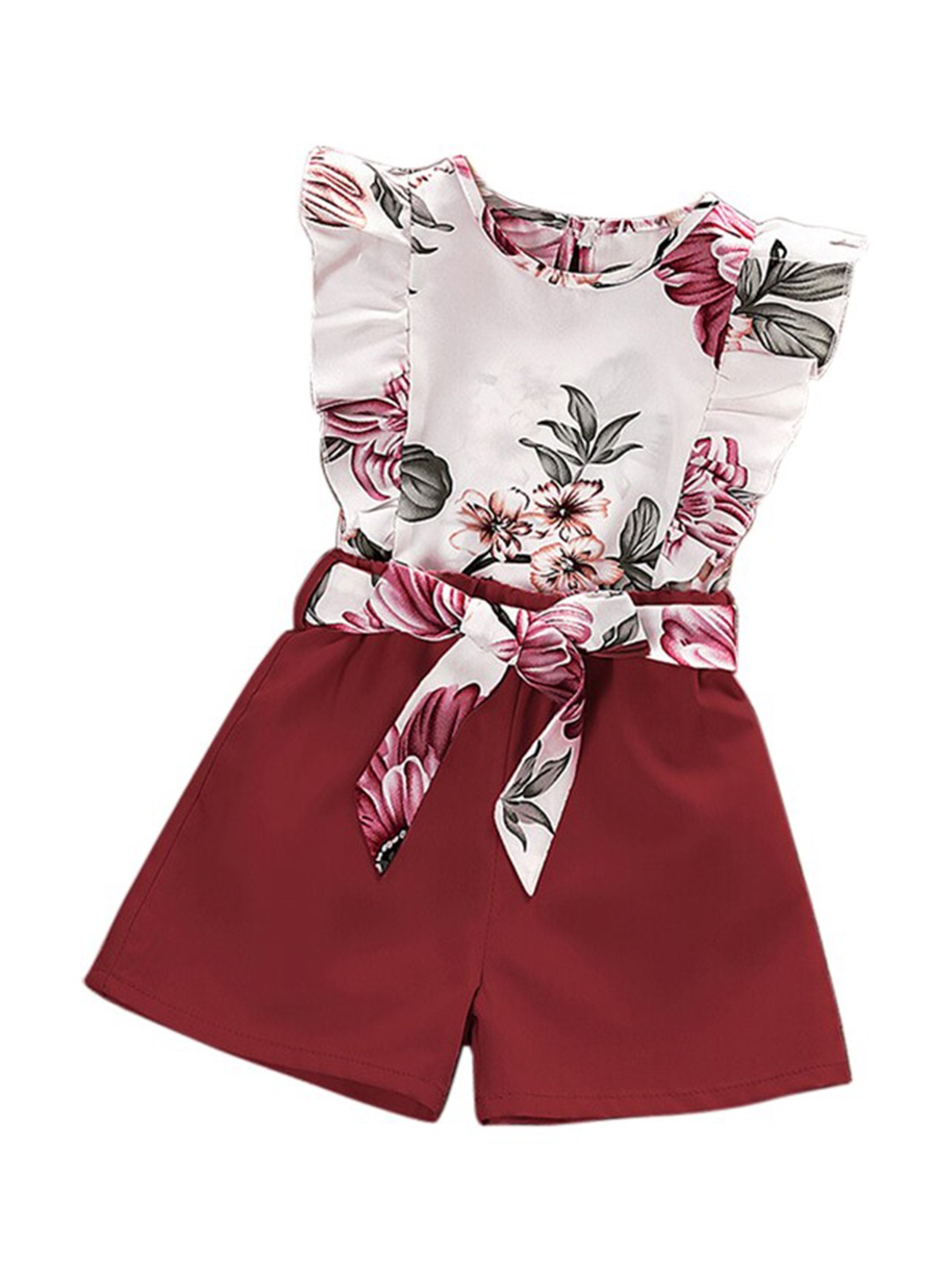 

StyleCast Girls Red & White Printed Top with Shorts