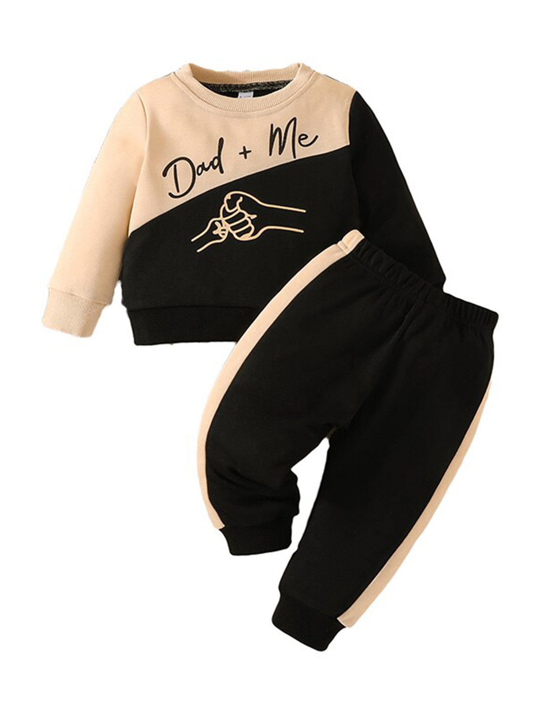 

StyleCast Infants Beige & Black Printed T-Shirt With Trouser