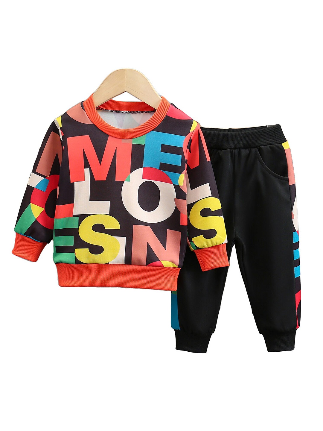 

StyleCast Boys Red & Black Typography Printed T-shirt with Pyjamas