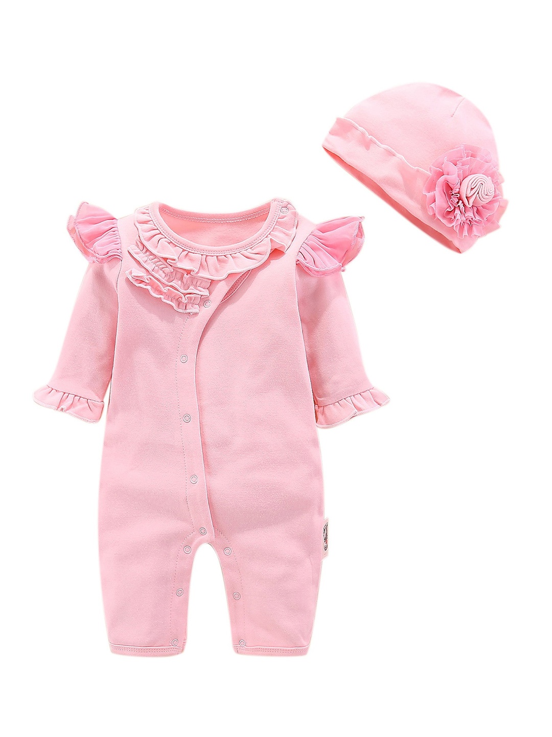 

StyleCast Infant Girls Pink Cotton Rompers