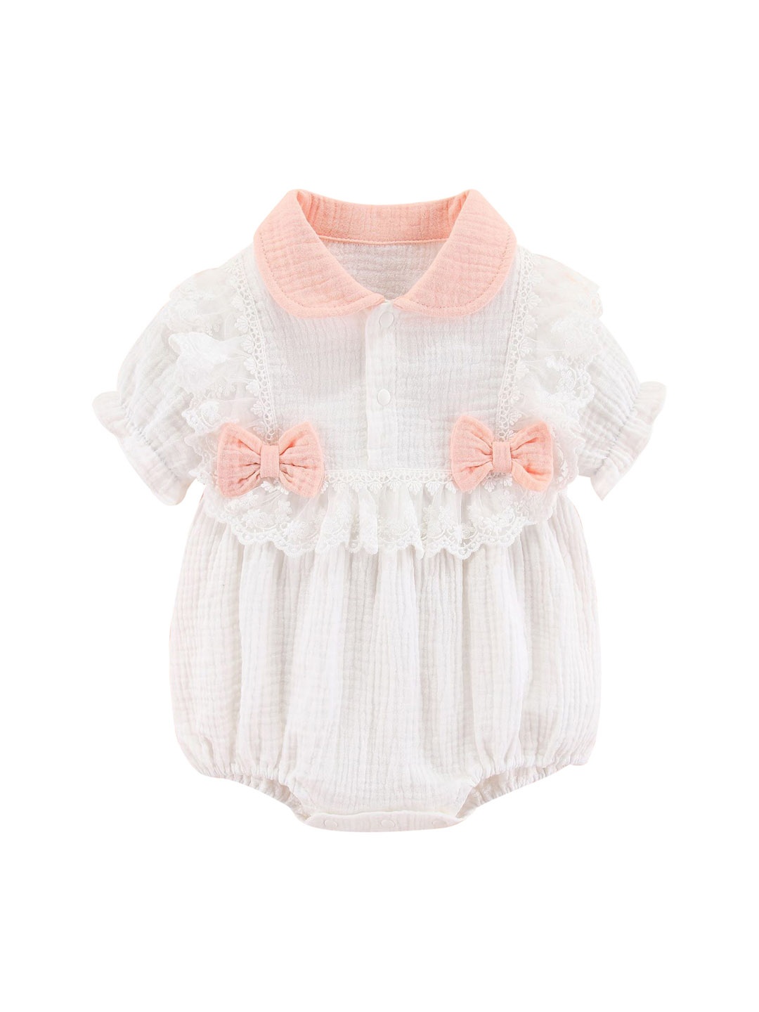 

StyleCast White Infant Girls Cotton Rompers