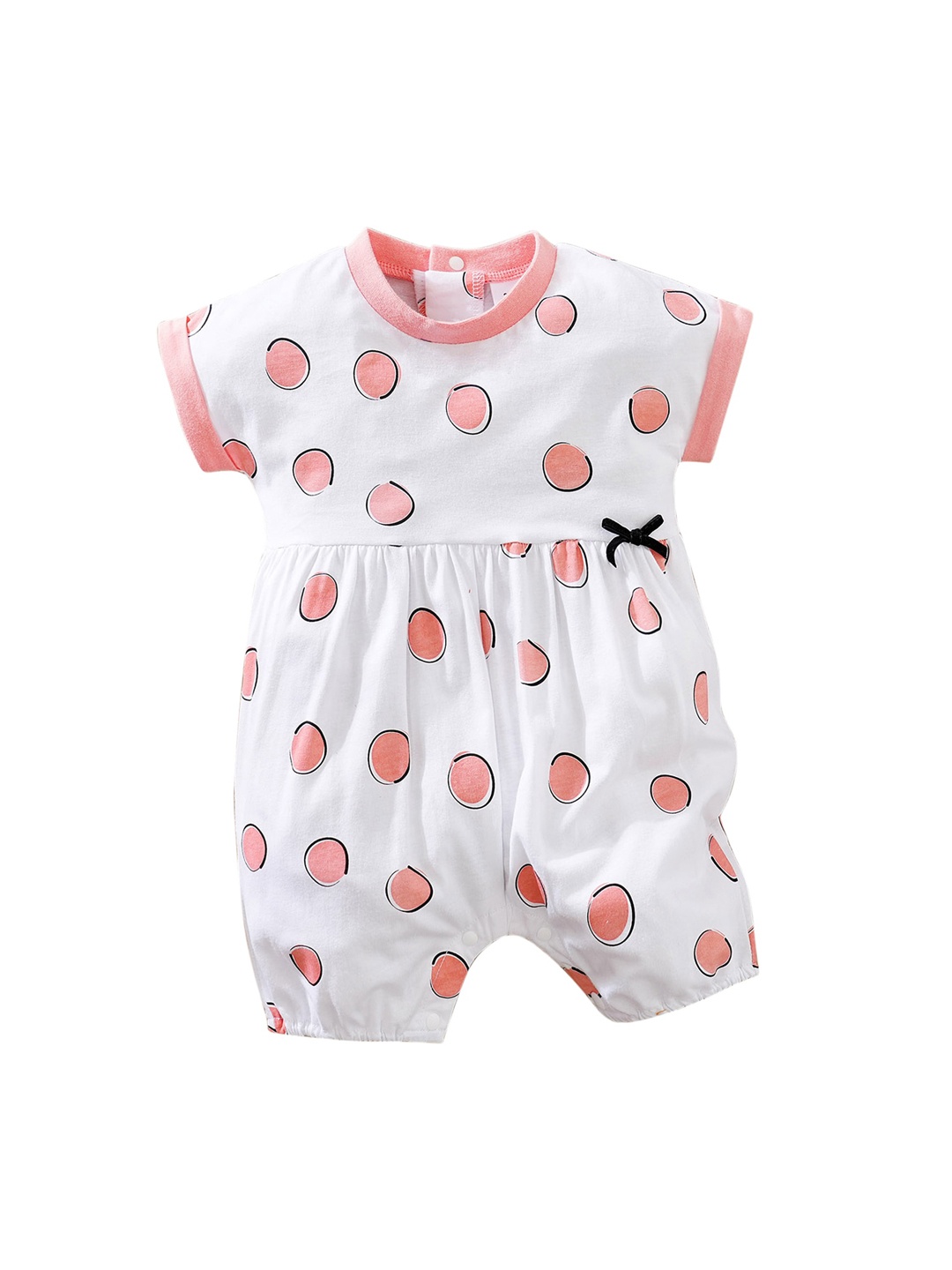 

StyleCast White Infant Girls Printed Cotton Rompers
