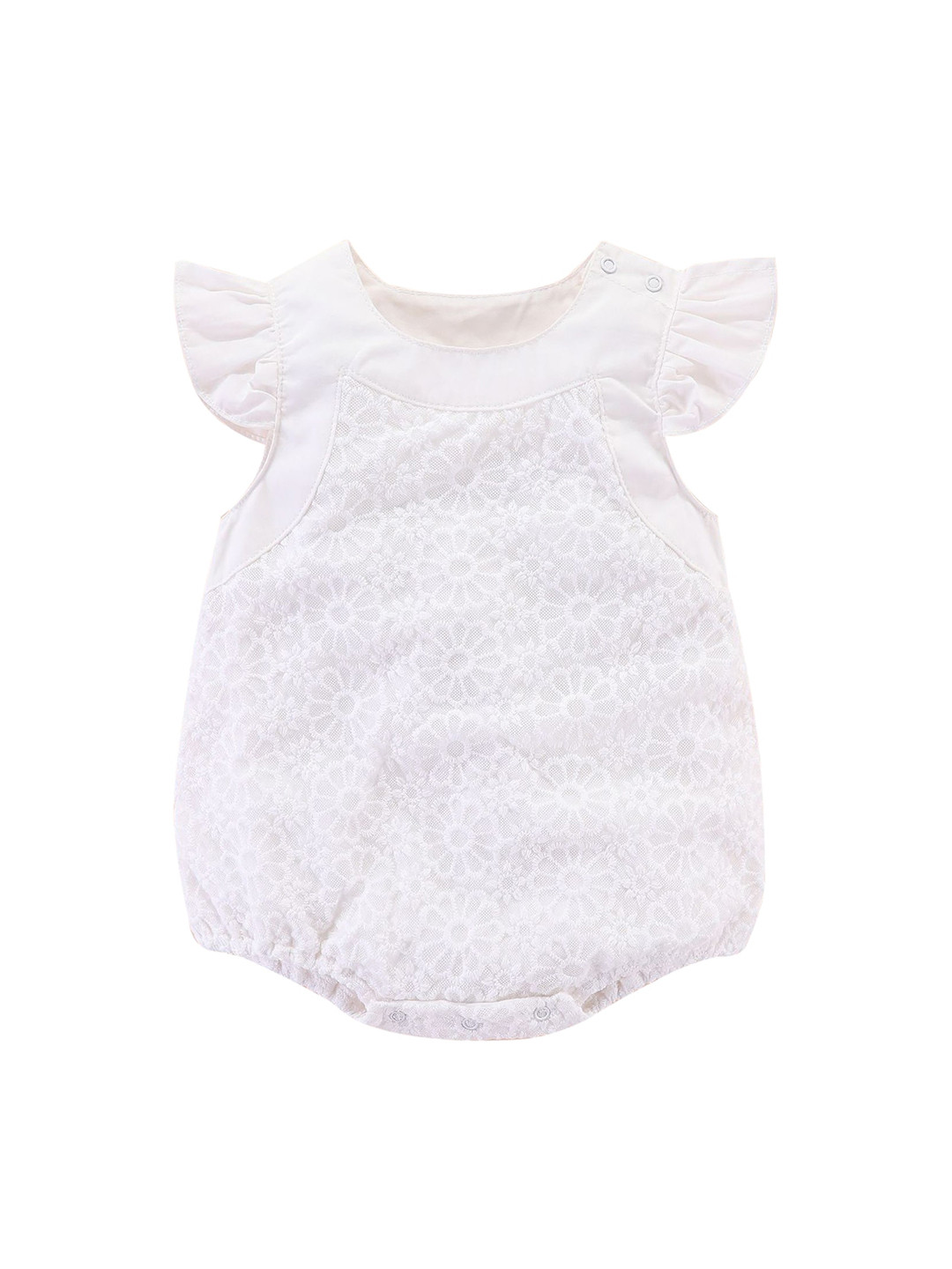 

StyleCast White Infant Girls Printed Cotton Rompers