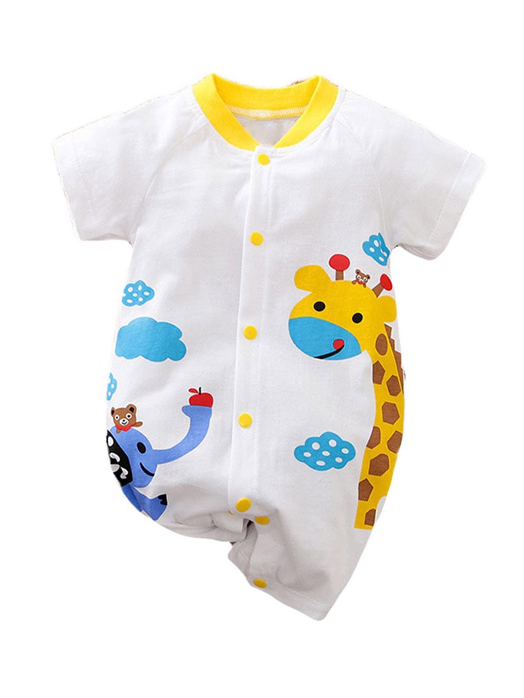 

StyleCast Infants White Printed Cotton Rompers