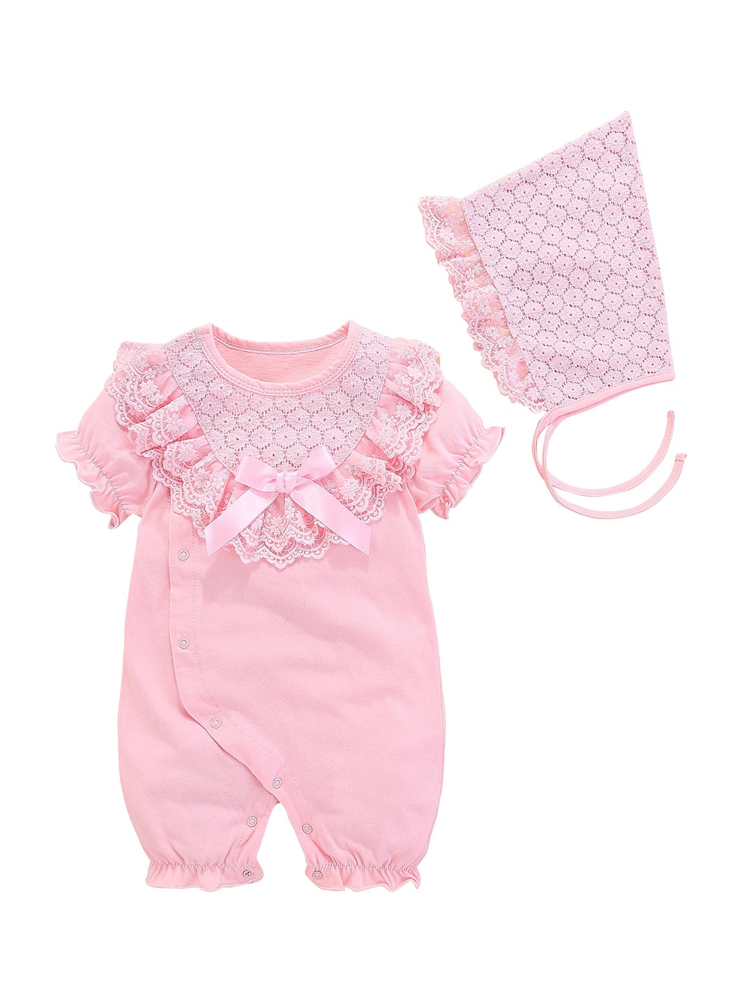 

StyleCast Infants Pink Cotton Rompers