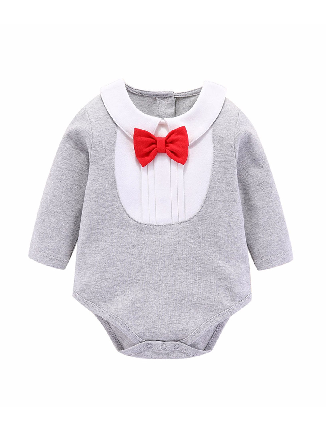 

StyleCast Infants Boys Grey Colourblocked Cotton Bodysuit