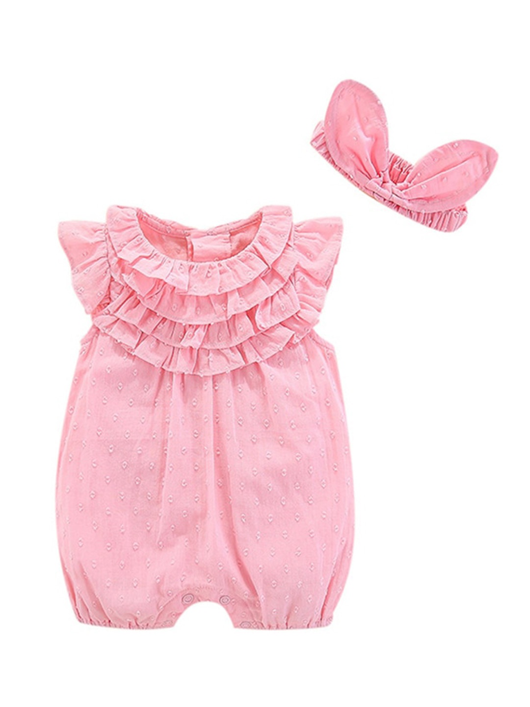 

StyleCast Pink Infants Cotton Rompers