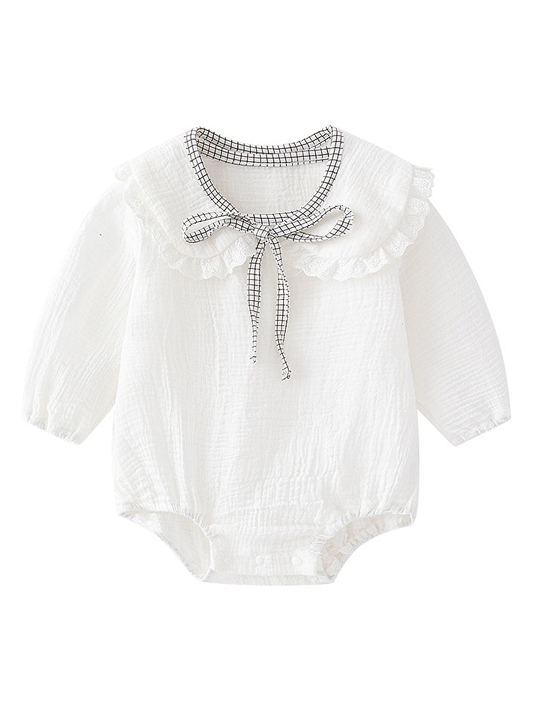 

StyleCast White Infants Girls Tie Up Neck Cotton Bodysuit