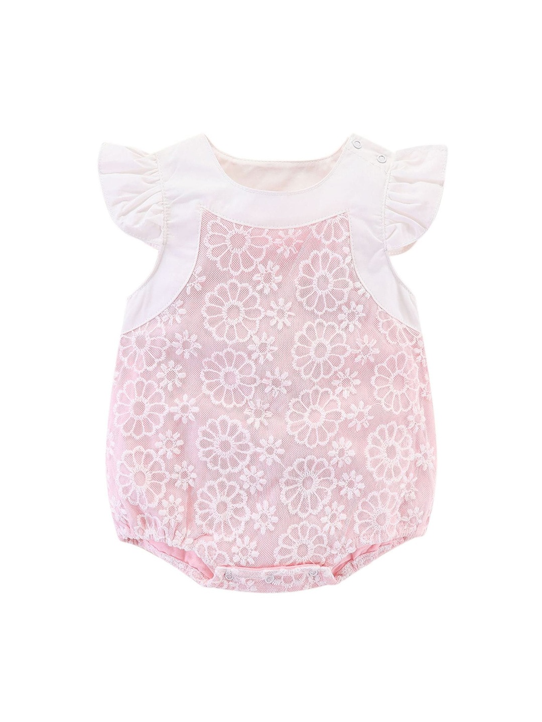 

StyleCast Pink Infants Girls Floral Printed Cotton Bodysuit