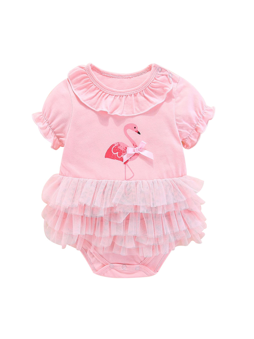 

StyleCast Infants Girls Pink Flamingo Printed Cotton Bodysuit